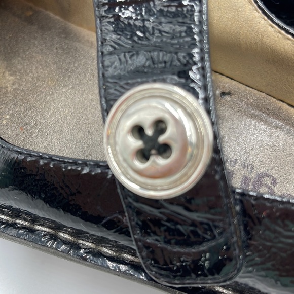 Alegria Mary Jane PAL-811 Black Leather Embroidered Design Shoes - Picture 5 of 8